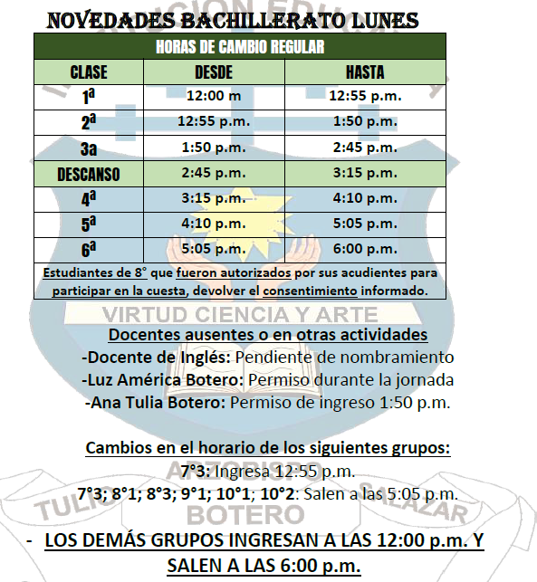 horario
